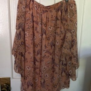 Rue 21 blouse off shoulder orange